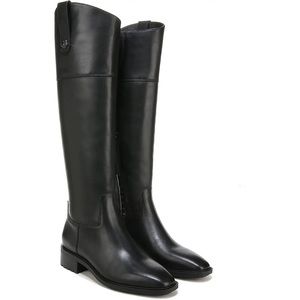 Sam Edelman Drina Riding Boots black leather casual outdoor comfy classic style